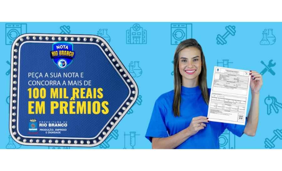 Prefeitura informa que sorteio do último Nota Rio Branco está avaliado em R$ 45 Mil